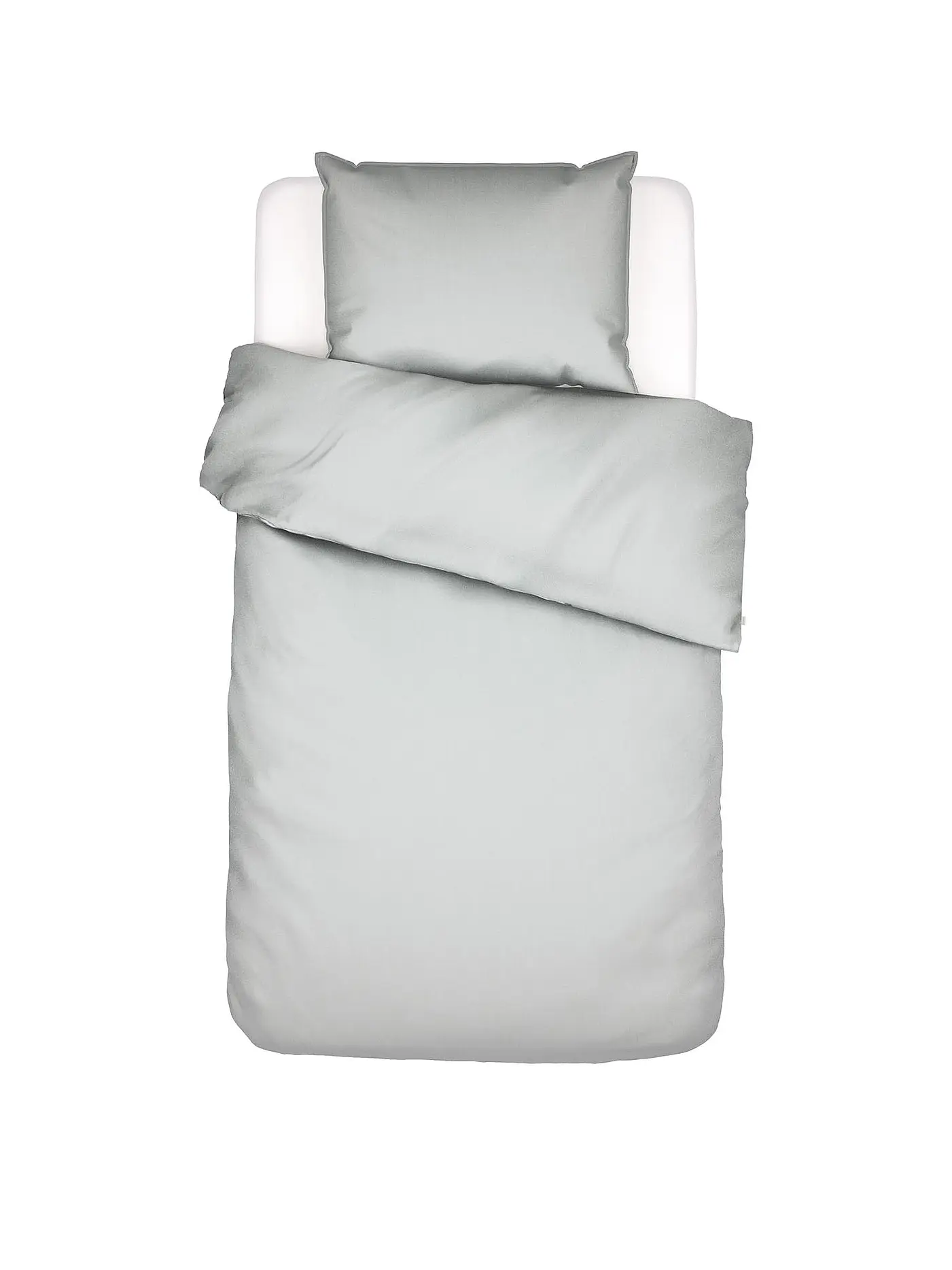ESSENZA | Satin Bettwäsche 70x90cm/140x200cm Minte Oyster | grau